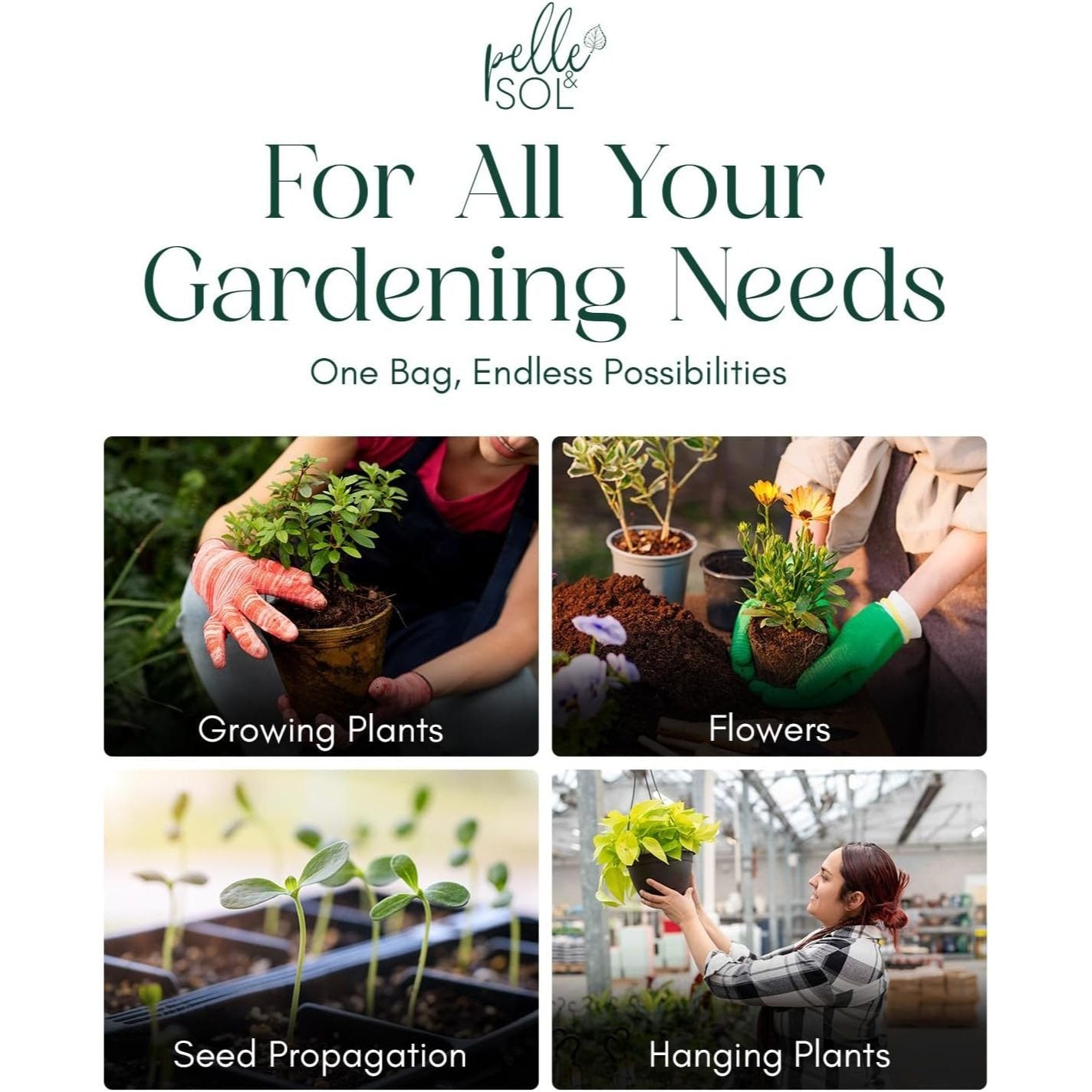 Multi Purpose Compost 10L 40L 60L by Pelle & Sol – Potting Soil for Indoor & Outdoor Plants, Vegetables, Herbs, Seeds, Flowers & Houseplants | Nutrient-Rich All Purpose Plant Soil UK
