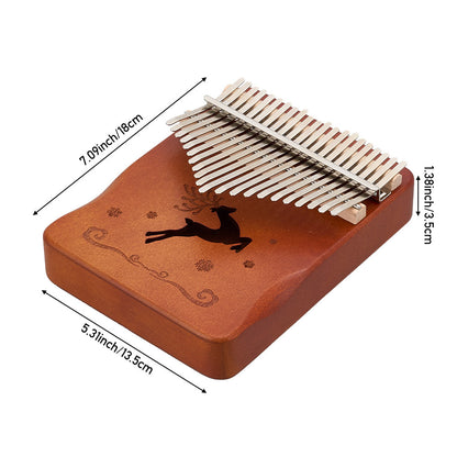 21 Keys Thumb Piano Kalimba with Tuning Hammer & Accessories - Portable Acoustic Musical Instrument for Beginners, Includes Storage Bag, Durable Wooden Construction, Perfect Holiday Gift, Musical Instruments, Anxiety & Stress Relief Instrument