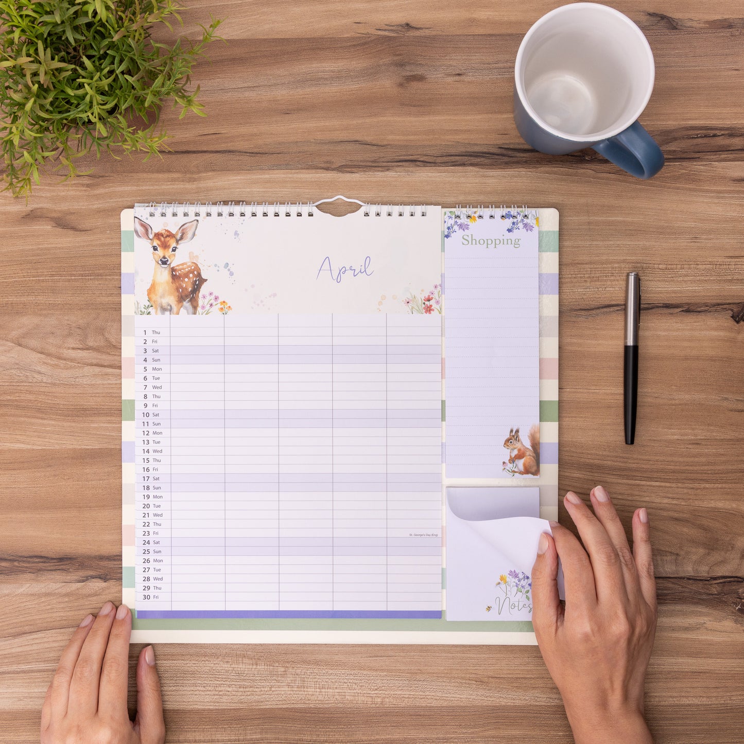 Evelay 2027 Family Planner Calendar – 5 Column Wall Organiser with Shopping List & Notepad | Large Month-to-View Schedule for Busy Homes, Kitchens & Offices