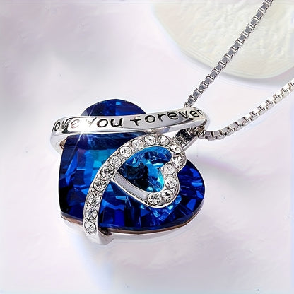 [Sparkling Zirconia Necklace] Sparkling Synthetic Zirconia Heart Collarbone Necklace | Ocean-themed Design | Gift for Friends, Music Festivals, Easter, Parties, Daily, Summer, Beach