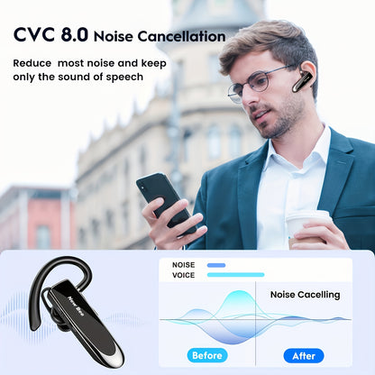 Single-ear Wireless Earphones, New BeeB41 Basic Wireless Hands-free Earphones, In-ear Wireless Earphones, Audio Earphones, Telephone Wireless Earphones With Microphone, Suitable For Both Ears, Long-range, Wireless Dual-device Connectivity