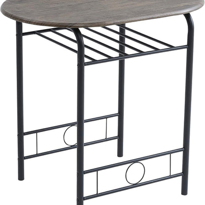 Dining Table and Chairs Set Metal Wood Effect Kitchen Table Dining Chairs