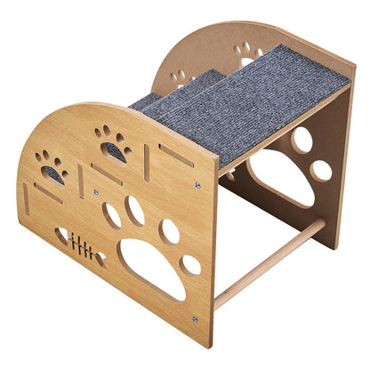 Training Step Ladder | Pet Steps Training | Pet Stairs | Indoor Pet Stairs | Dog Ramp | High Bed Climbing Dog Bed Steps Non-slip Wooden Dog Stairs For Large/medium/small Dogs & Cats Pet Supplies 30*40*35cm