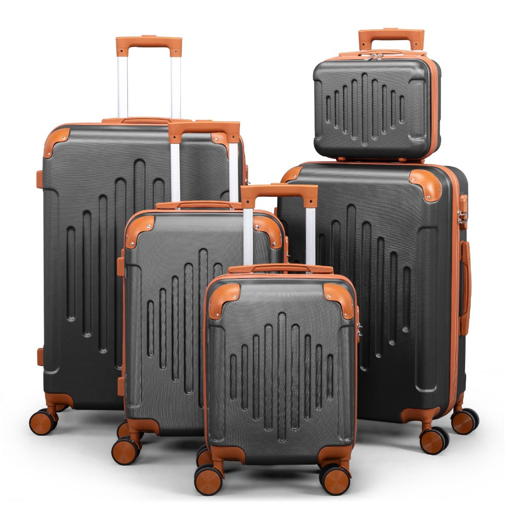 Hard Shell Luggage Set 3 4 5 Piece ABS Suitcase Set with 360° Spinner Wheels Expandable Lightweight Hardside 12 16 20 24 28 Inch 7 Colour Combinations UK