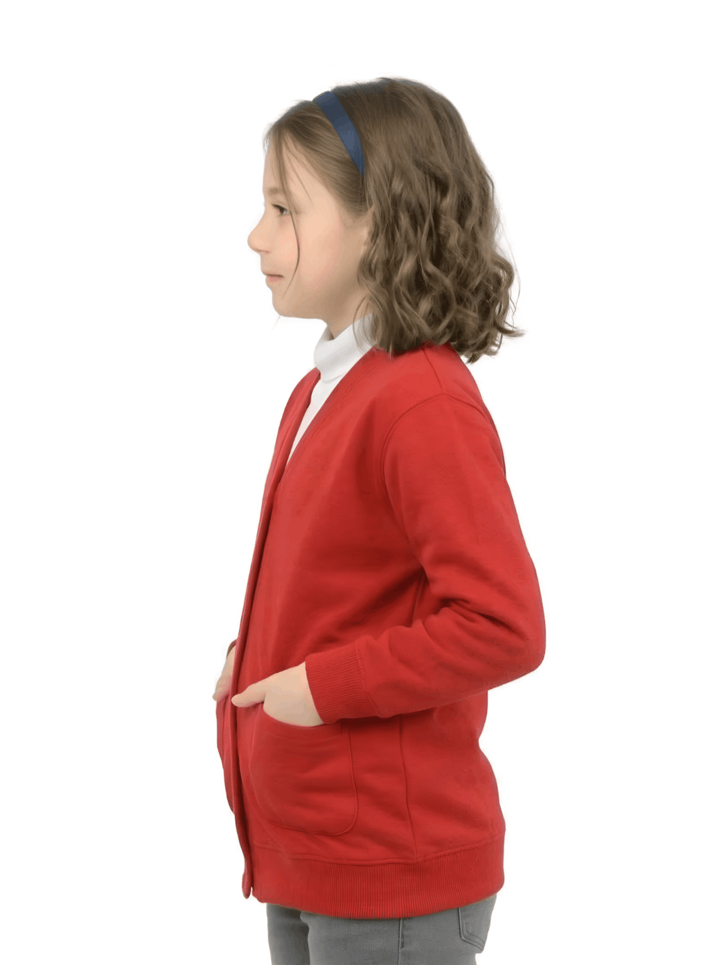 GW CLASSY OUTFIT Girls Button Cardigan Kids School Unifrom Cardigan Fleece Schoolwear Comfortable and Lightweight