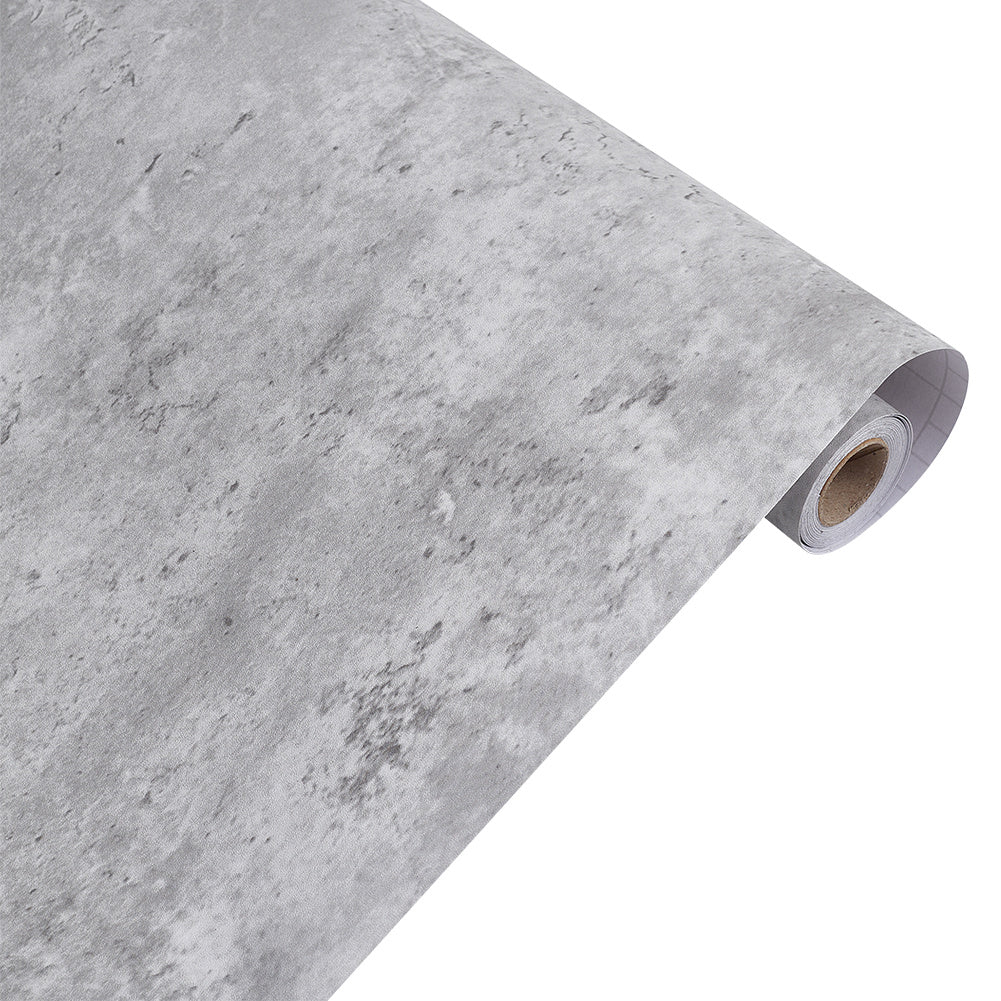 5mx60cm Grey Self Adhesive Wallpaper 60x500cm Concrete Effect Sticky Back Plastic Industrial Cement Vinyl Wrap Peel and Stick Kitchen Worktop Covering Sticky Back Plastic Furniture Sticker