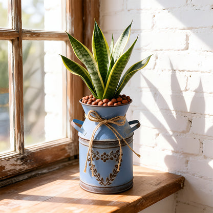 Rustic Metal Pitcher Vase with Heart Cut-Out Detail - product view 19