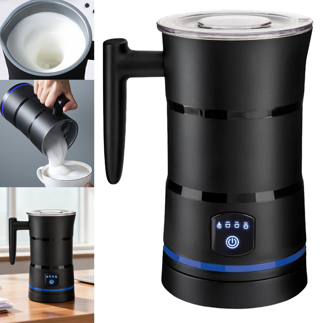 Milk Frother, Milk Frother Electric, 4- in-1 Automatic Milk Frothers, Large Capacity Hot & Cold Milk Foamer, Silent Operation Milk Heater and Warmer for Coffee, Latte, Cappuccino, Chocolate