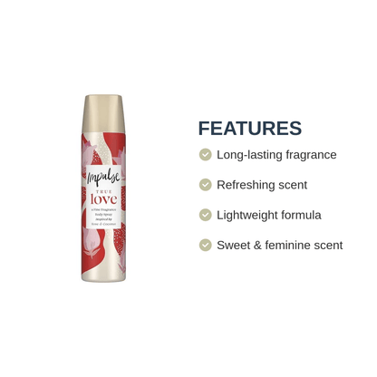 Pack of - 3 Impulse True Love Body Spray 75ml