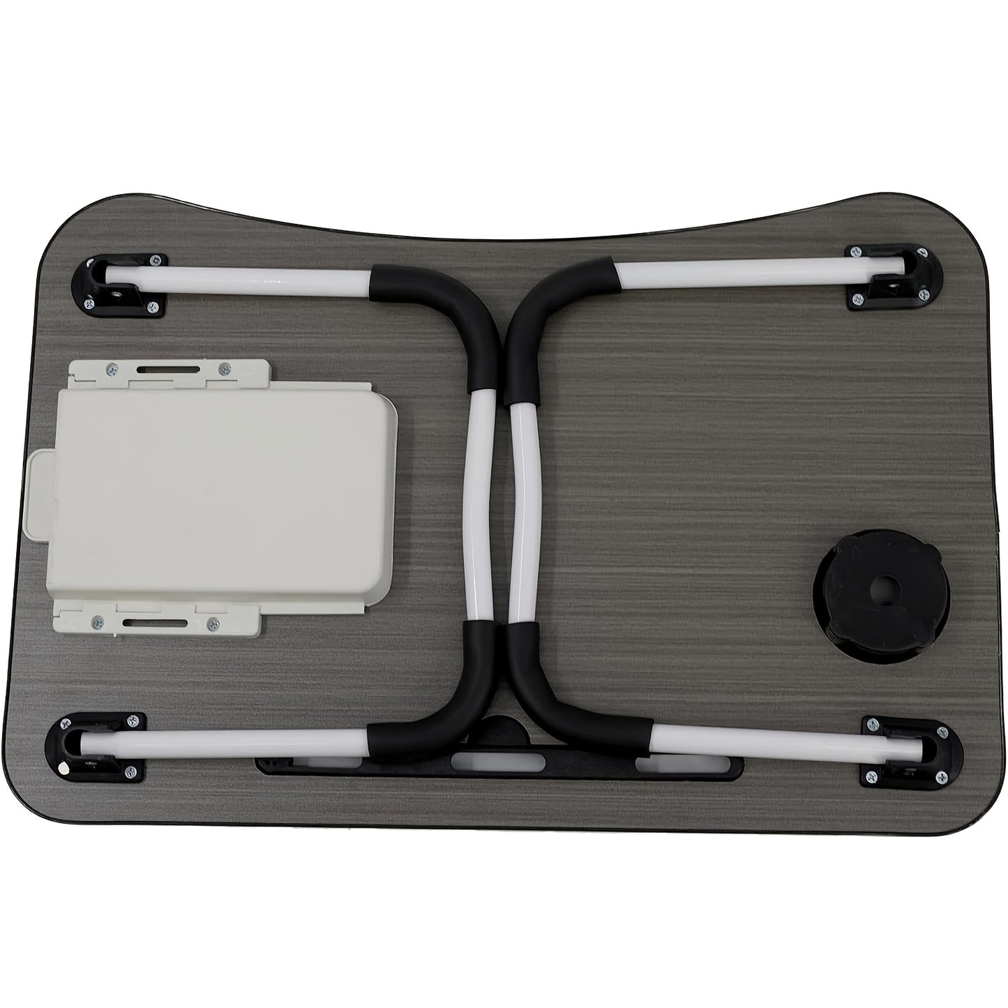 Portable Laptop Bed Table with Drawer And Cup Holder & Tablet Slot, Foldable Laptop Table Folding Tray Lap Standing Desk for Reading, Writing, Eating, Gaming, Working On Bed/Couch/Sofa/Floor