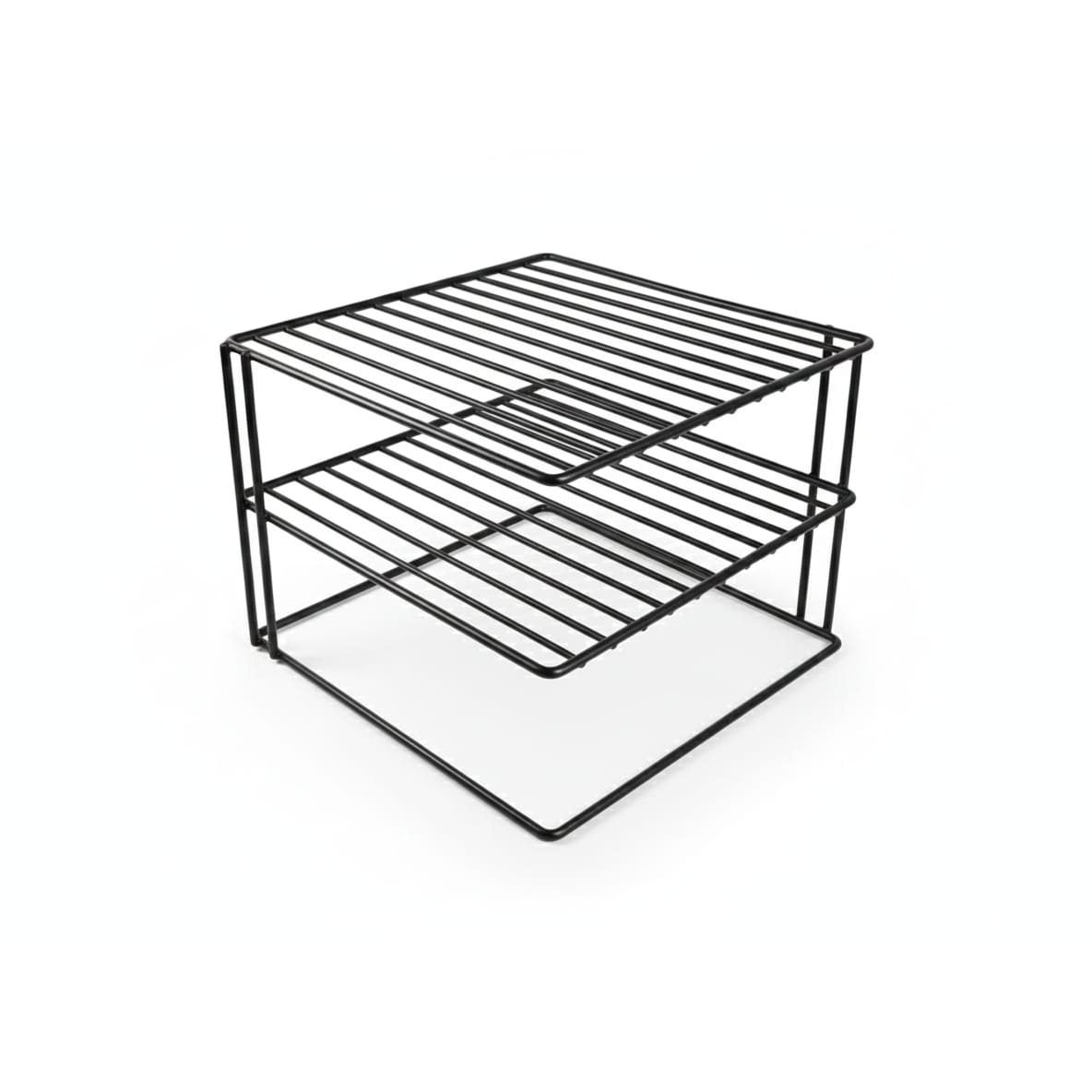3 Tier White Corner Kitchen Plate Rack Tidy Cupboard Shelf Insert Organiser New