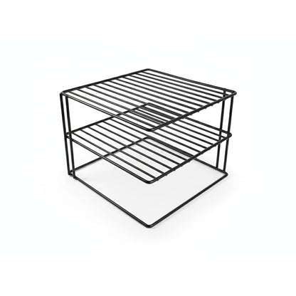 3 Tier White Corner Kitchen Plate Rack Tidy Cupboard Shelf Insert Organiser New