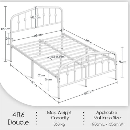 arched metal platform bed frame - alternate angle 18
