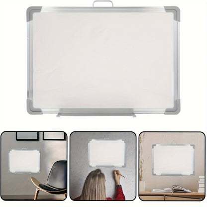 Multipurpose Magnetic White Board, Portable Dry Wipe Whiteboard Aluminium Frame For Office School and Home With Marker Pens, Magnets, Dry Eraser and Tray, Easy to Write Clean Surface for Memos Notes