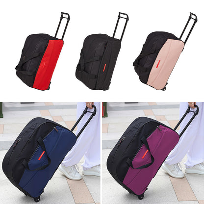 Large Capacity Rolling Travel Bag with Wheels, Lightweight Foldable Luggage Duffel for Weekend Getaways, Business Trips, and Airport Travel, Spacious Carry - on Tote for Packing Essentials