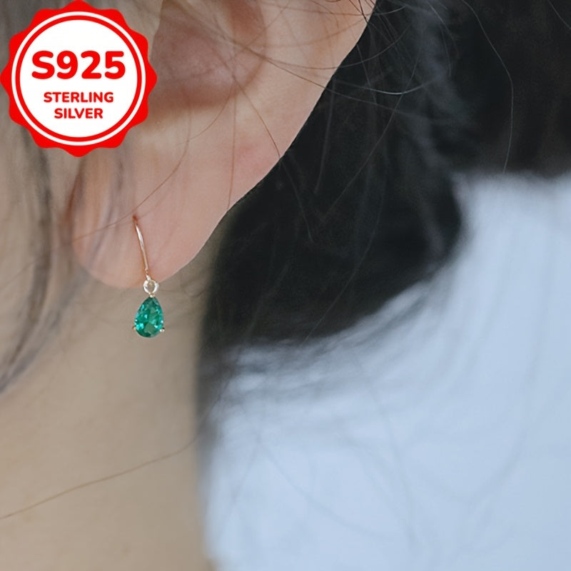 Handmade Earrings, Anti-Allergic, S925 Silver, French Palace Noble, Easy, Light Luxury, Classic, Water Drop, Temperament, Versatile Ear Hooks