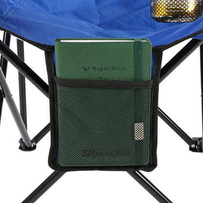 Taylor & Brown Set of 2 Lightweight Folding Camp Chair - Portable Chairs with Cup Holder, Side Pocket and Bag Perfect for Camping, Festivals, Garden, Fishing, Beach and BBQs, Camping Chair