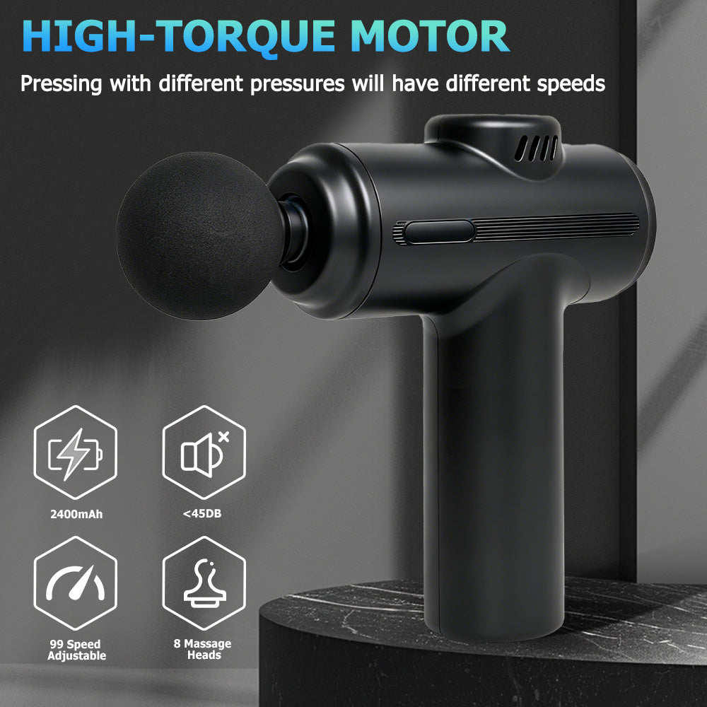 Mini Portable Muscle Relaxation Neck Massager, Fascia Gun, Mini Portable Muscle Relaxation Neck Massager with Lithium Battery, USB Charged, Neck Massager, Professional-Grade Fascial Gun for Whole Body Massage, USB Charged, Massage Device, Compact Design,