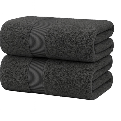 Pack of 2 Cotton Bath Sheets (75×145 cm), Soft, Absorbent & Machine Washable, Ideal for Bathroom, Gym or Daily Use