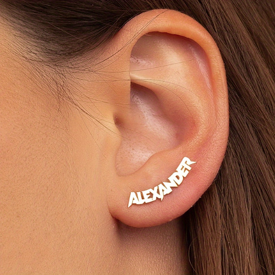 Personalised Name Stud Earrings