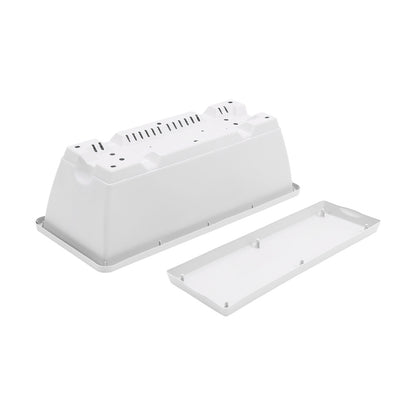 5pcs Balcony Vegetable Basin, Long Strip Horon Basin, Outdoor Creative Plastic Vegetable Planting Box, Available in White, Gray, Dark Green And Brick Red. Available Sizes: L42.5*W17*H14Cm/L49.5*W19*H*14Cm