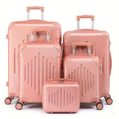 5-Piece Hard Shell Spinner Luggage Set for Family & Group Travel – 12 16 20 24 28 Inch Lightweight Suitcases with Carry-On | 5 Colours | Free UK Delivery
