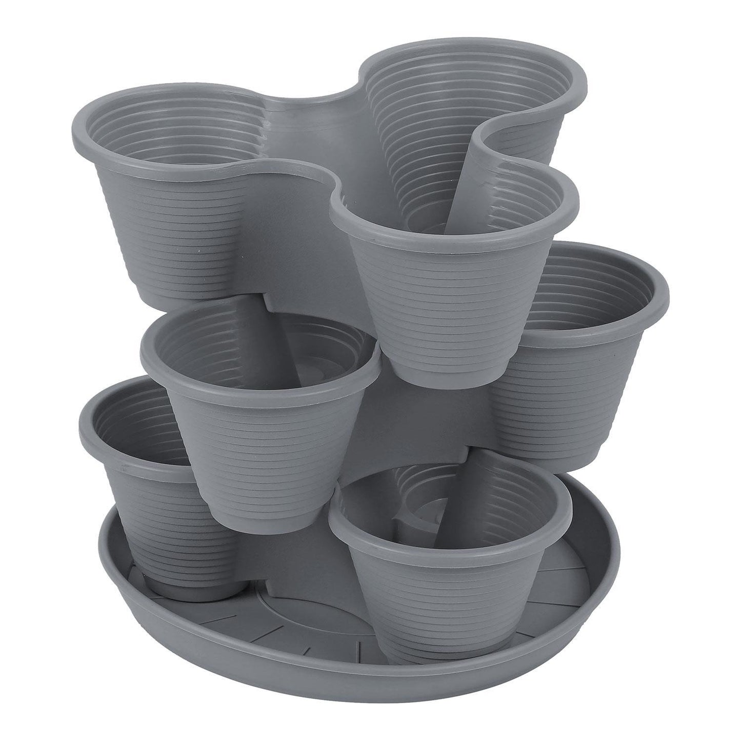 3 Tier Stackable Vertical Planter, Indoor Outdoor Plant Pot, Strawberry Planter, Herb Garden Planter, Vegetable Growing Tower, Flower Pot for Home Garden, Space-Saving Design, Durable Plant Container, Ideal for Small Spaces, Vertical Gardening Solution, M