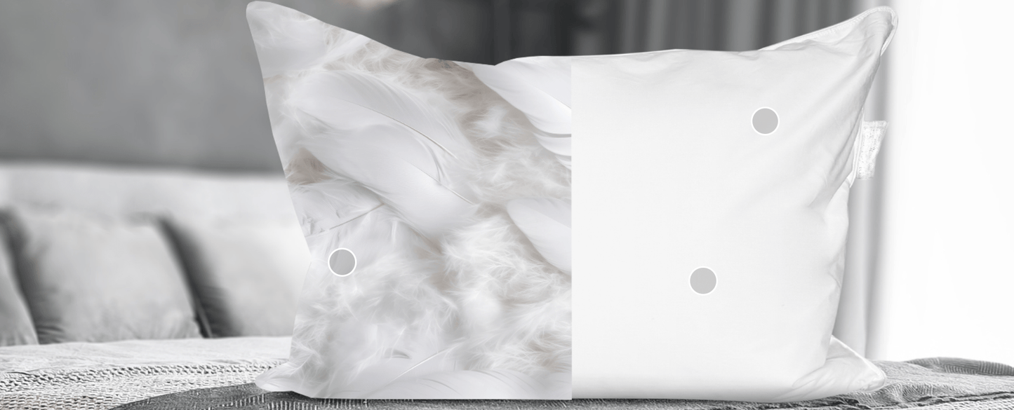 Duck Feather Pillows Pack of 1 and 2 Hotel Quality, Washable, Medium/Soft Support