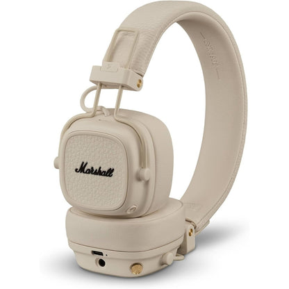 Marshall Major V B-tooth Wireless Headphones, 100 Hours playtime - Black / Brown / Cream