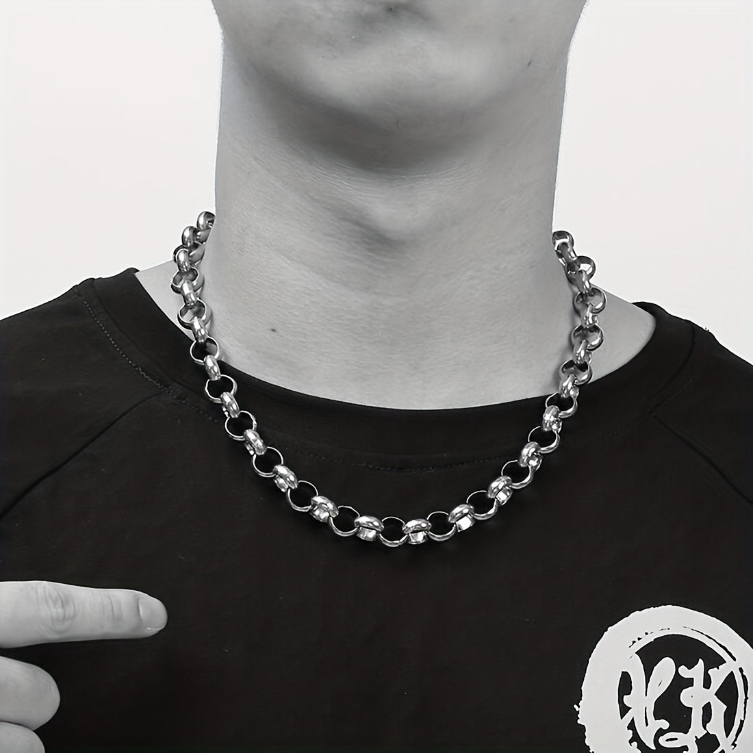 8MM Hot Selling 316L 316L 316L Stainless Steel Silvery Grey/Golden Handmade Hollow Round Chain Men'S And Women'S Necklace