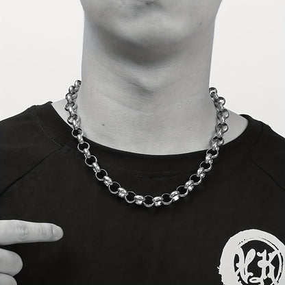 8MM Hot Selling 316L 316L 316L Stainless Steel Silvery Grey/Golden Handmade Hollow Round Chain Men'S And Women'S Necklace