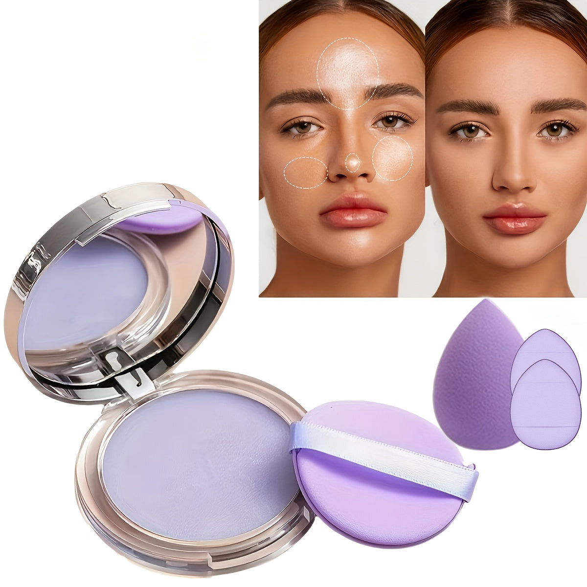 Magic Makeup Setting Powder | Colorless Powder-Free Formula | Super Oil Control Waterproof Long-Lasting | Matte Soft End | Dual Use As Primer & Setting Powder