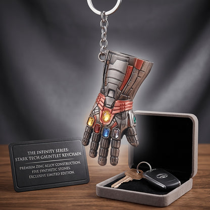 Marvel Avengers 10pcs/Zinc Alloy Metal Pendant Keychain Set/Iron for Man Gauntlet, Thor Hammer, Captain America Shield, Spider-for Man Mask Key Ring/Creative Movie Fans Gift Accessories