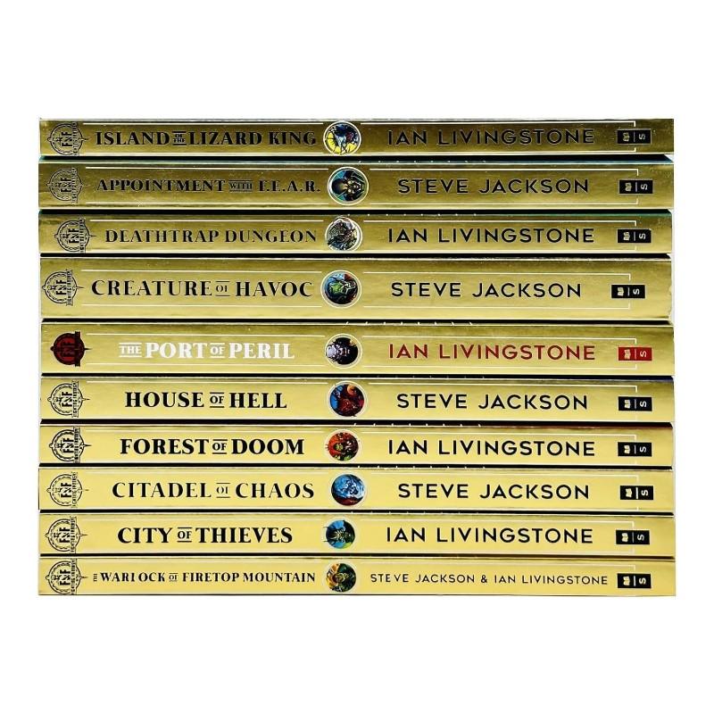 Fighting Fantasy Series You Are the Hero 10 Books Collection Set By Steve Jackson & Ian Livingstone (Island of the Lizard King, Appointment With F.E.A.R., Deathtrap Dungeon, Creature of Havoc & More)