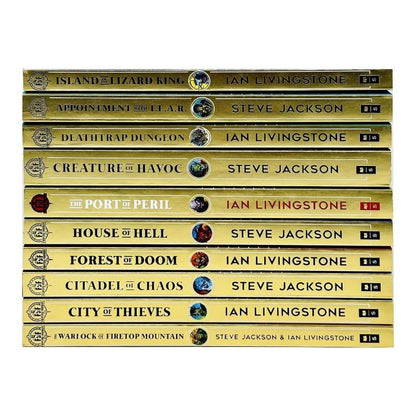 Fighting Fantasy Series You Are the Hero 10 Books Collection Set By Steve Jackson & Ian Livingstone (Island of the Lizard King, Appointment With F.E.A.R., Deathtrap Dungeon, Creature of Havoc & More)