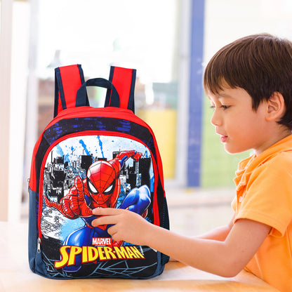 Spider-Man Kids Childrens Large Premium Backpack School Rucksack Travel Bag with side mesh pocket and front zipped pocket