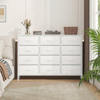 Fabric Drawer Unit with Metal, Twelve-Drawer Storage Chest Metal Frame