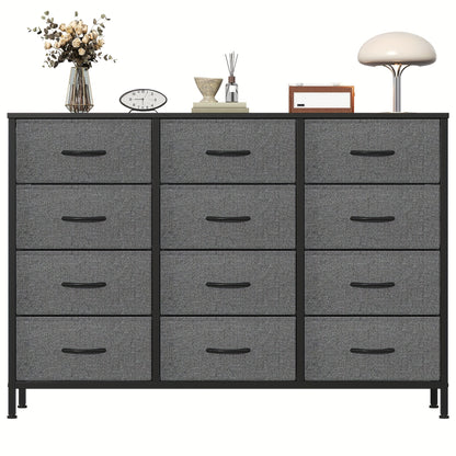 12-Drawer Dresser with Sturdy Handles, Bedroom Furniture