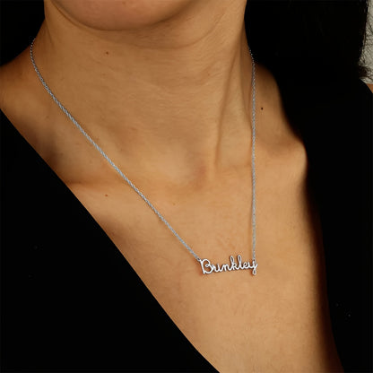 Custom Minimalist Name Necklace, Personalized Stainless Steel Exquisite Necklace, Optional Font Style Necklace, Popular Women'S Jewelry, English Solely