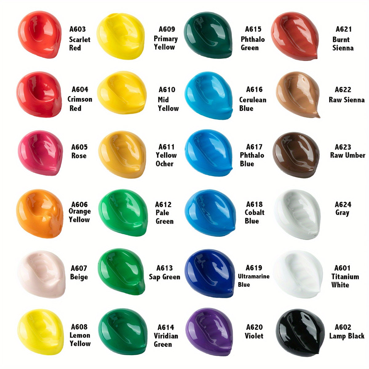 Fantastory 24/36pcs Acrylic Paint Set with 2oz, 60ml, Wood - product gallery image 4