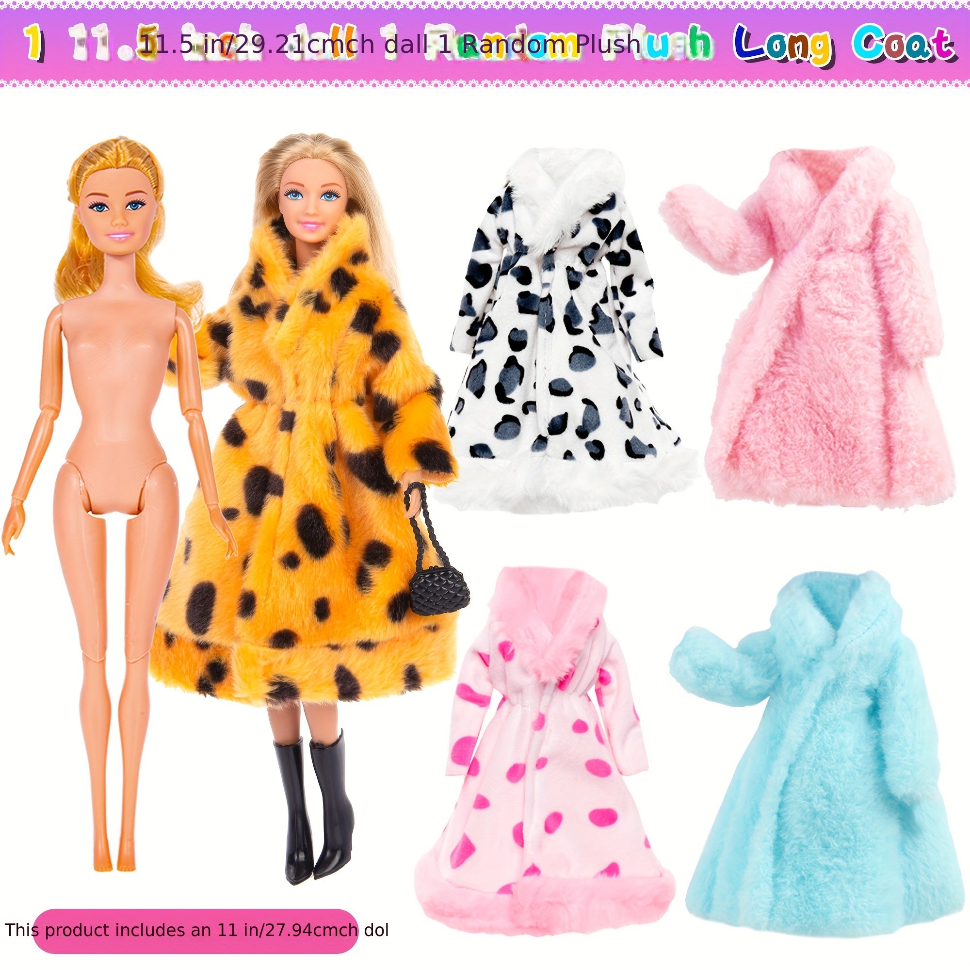 Fashion Doll with Plastic, 50 Piece, Kids, Piece Clothes Accessories 11.5 Inch Princess - product gallery image 2