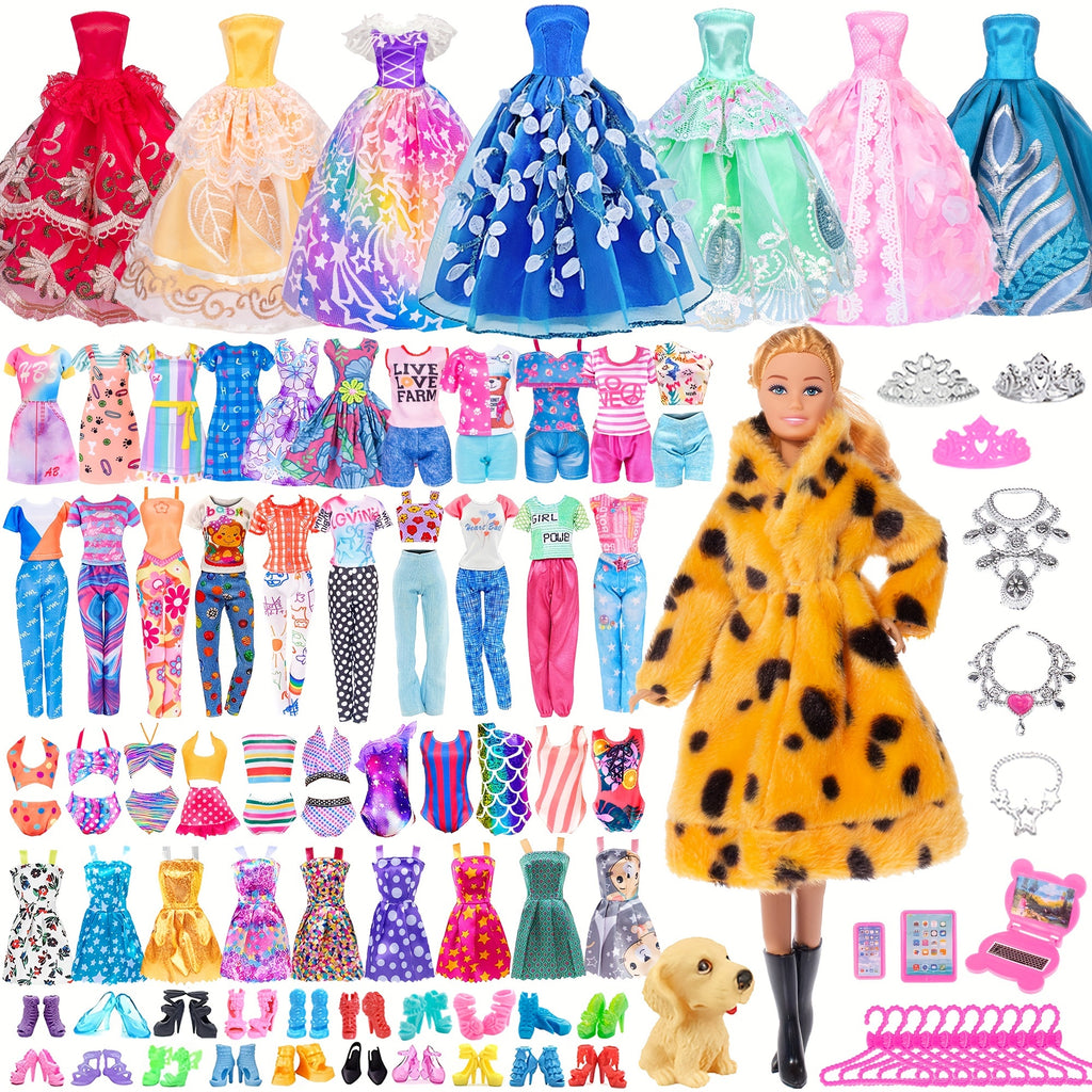 Fashion Doll with Plastic, 50 Piece, Kids, Piece Clothes Accessories 11.5 Inch Princess - product gallery image 3