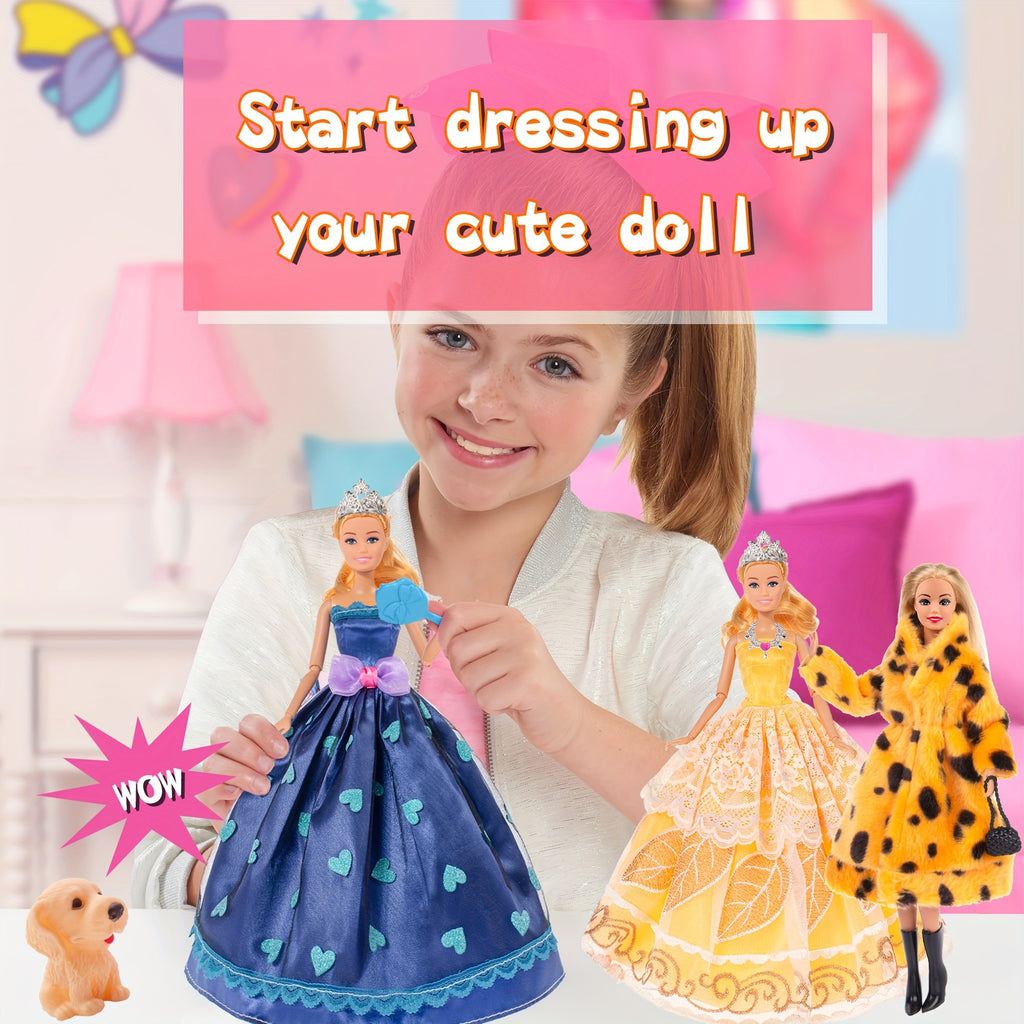 Fashion Doll with Plastic, 50 Piece, Kids, Piece Clothes Accessories 11.5 Inch Princess - product gallery image 5