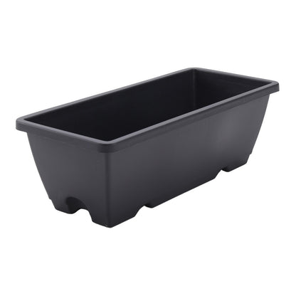 5pcs Balcony Vegetable Basin, Long Strip Horon Basin, Outdoor Creative Plastic Vegetable Planting Box, Available in White, Gray, Dark Green And Brick Red. Available Sizes: L42.5*W17*H14Cm/L49.5*W19*H*14Cm