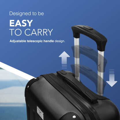 LUGG Skywander 15 Inch (45x34x20cm) Lightweight Underseat Cabin Bag EasyJet Approved Carry-On Suitcase, Durable ABS Hard Shell, Smooth Double Spinner Wheels, Water Resistant & Compact Travel Luggage (45x34x20cm)