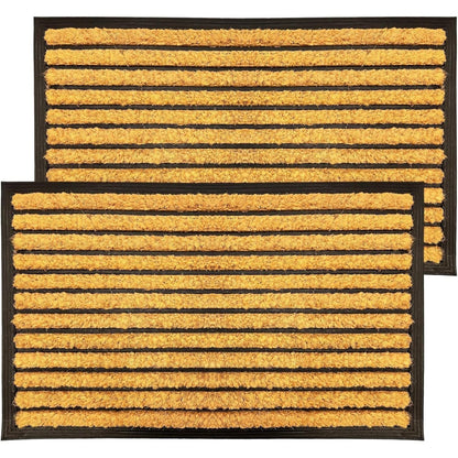 Heavy Duty Coir Door Mat Non Slip Washable Floor Mat with Tough Bristles for Indoor Outdoor Use Cleans Dirty Shoes Entryway Patio Porch BLS 45 x 75 CM
