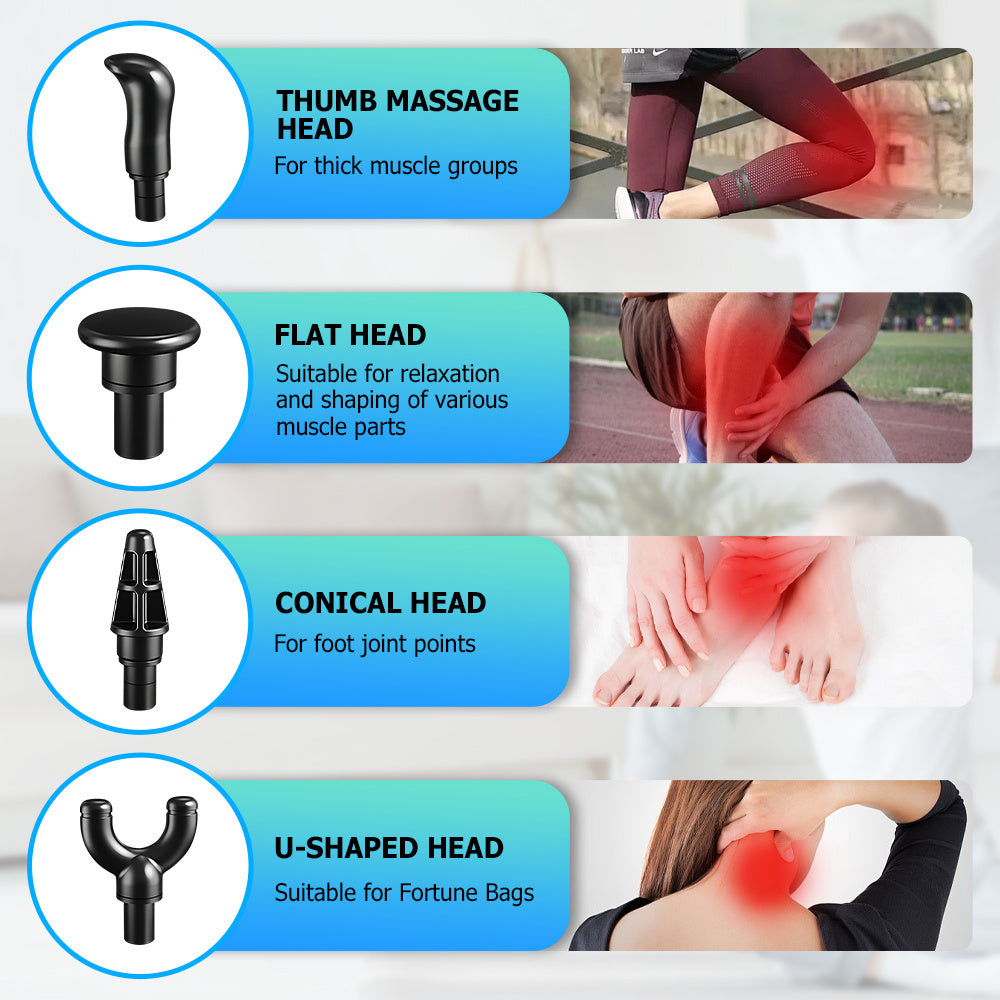 Massage Gun Deep Tissue, Muscle Percussion Massager, Portable Handheld Quiet Brushless Motor with LCD Touch Screen, 8 Heads for Shoulder Body Back Relaxation. Father's Day Gift
