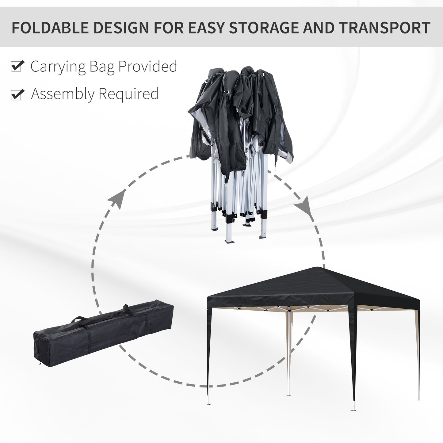 3 x 3 Meters Outdoor Garden Heavy Duty Pop Up Gazebo Marquee Party Tent Wedding Canopy + Carrying Case