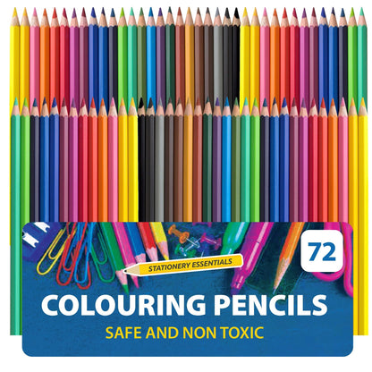 72 Pack Colouring Pencils Set | Assorted Colouring Pencils for Adults & Children | Break-Resistant Artist Drawing Pencils | Vibrant Colouring Tools for Arts, Crafts & Scrapbooking | Smooth Blending Colour Pencils for Shading, Sketching & Creative Projects
