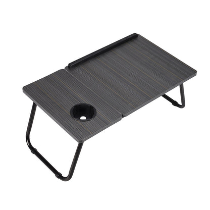 Laptop Computer Desk Portable Foldable Notebook Table Tablet Stand 5-Position Adjustable Tilt Height Over Sofa Tables With Cup Holder Bed Table Lazy Desk Reading Study Desk Breakfast Tray Knee Table 23.05*12.8*9.45 Inches